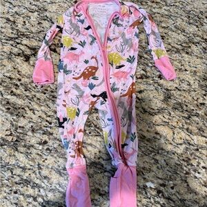 Little Sleepies Multicolor Animal Print Kids Footie - 3-6m